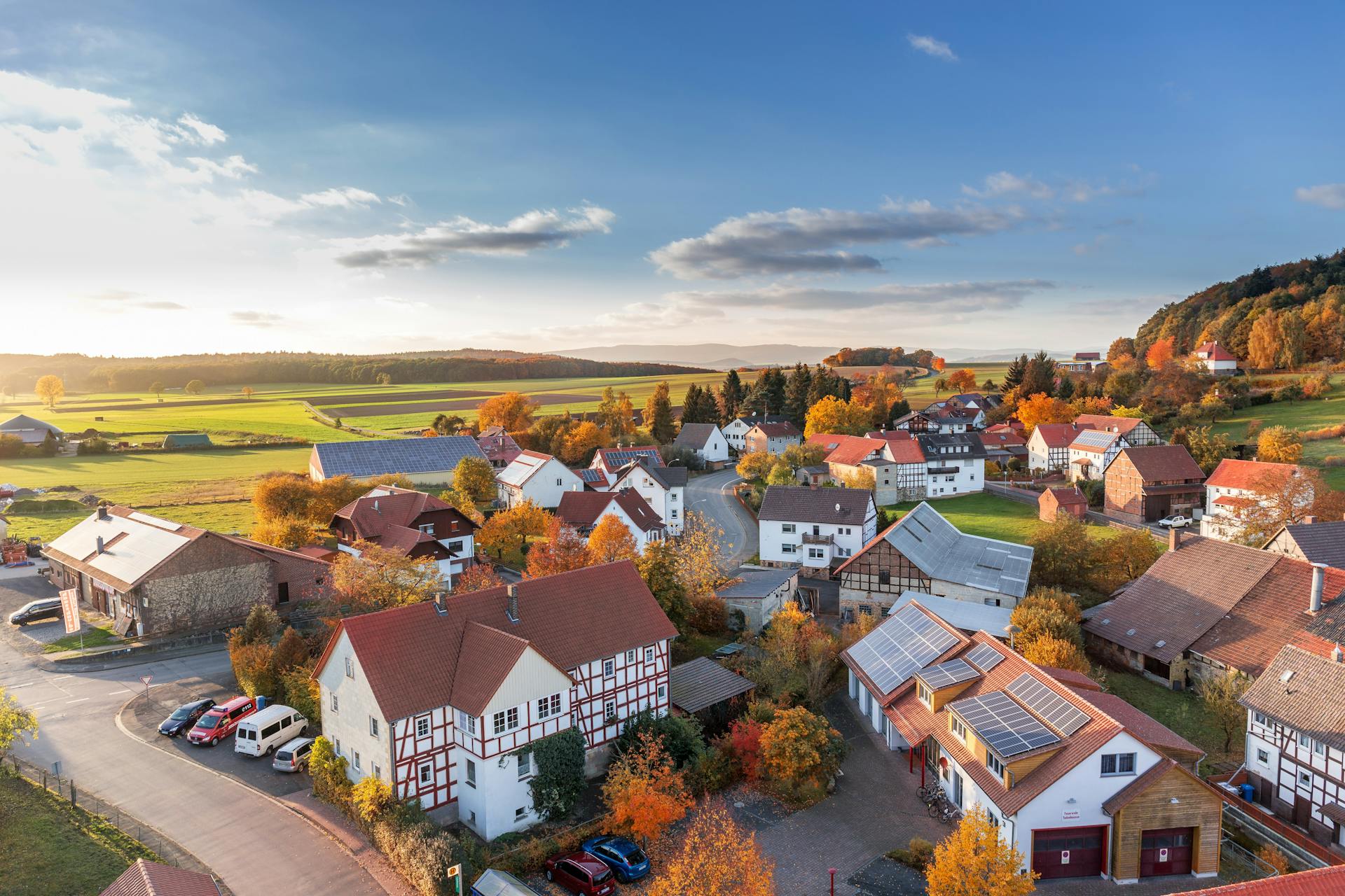 High Angle Photography of Village and Houses 