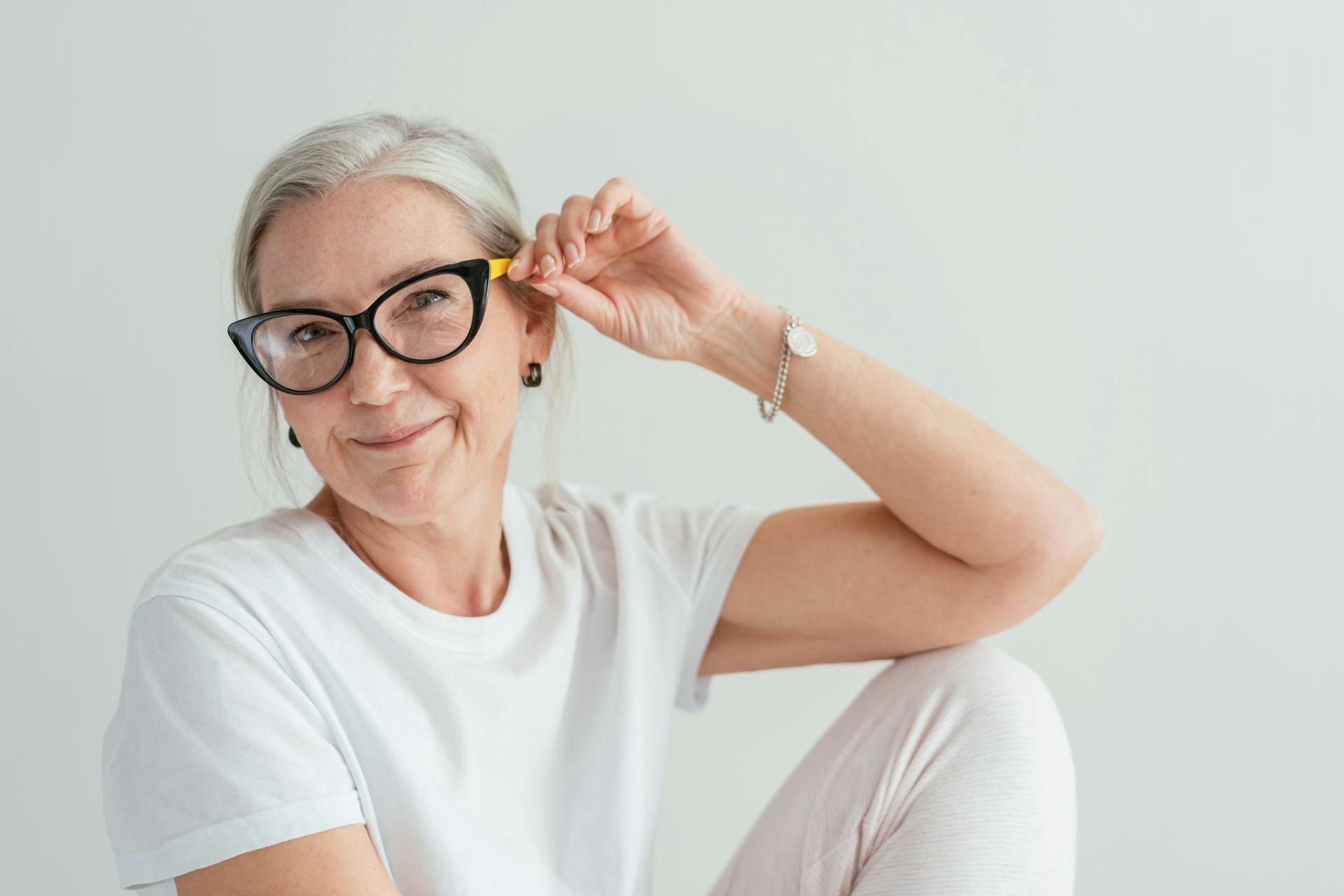 Senior Woman Wearing Glasses